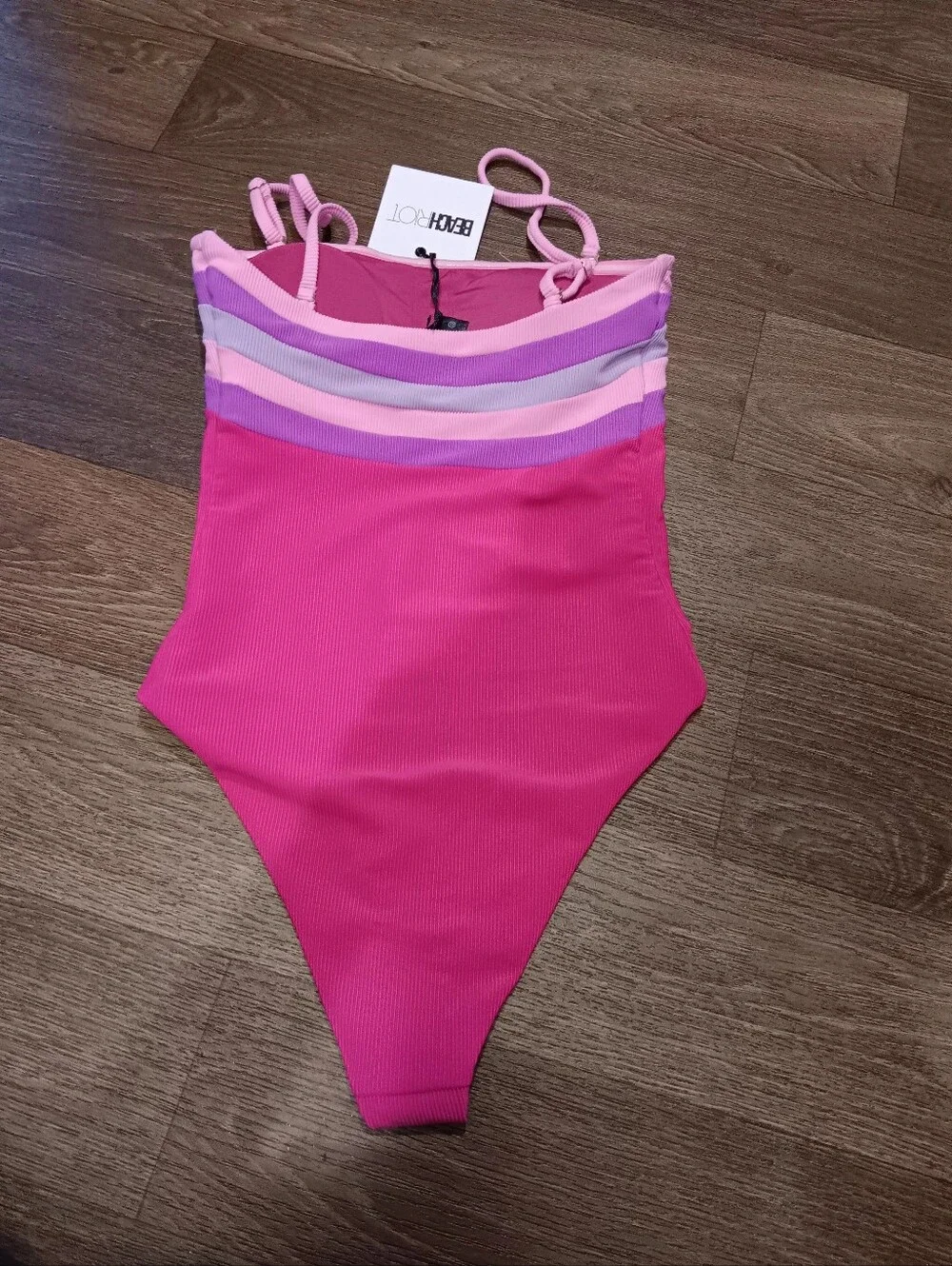 Beach Riot Jessa Stripe One-Piece Swimsuit Sz Xs